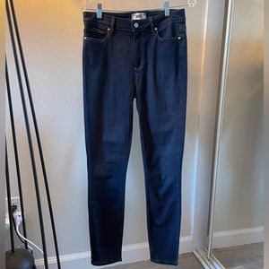 PAIGE Hoxton Ankle Dark Wash Skinny Jeans